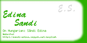 edina sandi business card