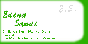 edina sandi business card